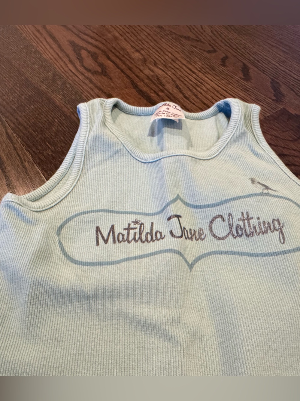 Matilda Jane Light Blue Ribbed Tank Top - Picture 2 of 4